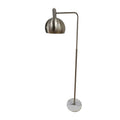 The Regal Silver and Marble Adjustable Industrial Floor Lamp-Kulani Home