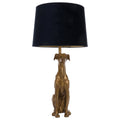 The Regal Whippet Gold Lamp with Charcoal Shade: A Timeless Emblem of Elegance and Sophistication-Kulani Home