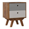 Two-Tone Hand Painted Bedside Table-Kulani Home