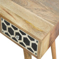 Vintage-Inspired Solid Wood Writing Desk with Bone Inlay Drawer-Kulani Home