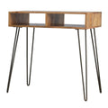 Vintage-inspired Solid Wood Writing Desk with Stool-Kulani Home