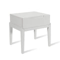 White Orchid 1 Drawer Bedside Table-Kulani Home