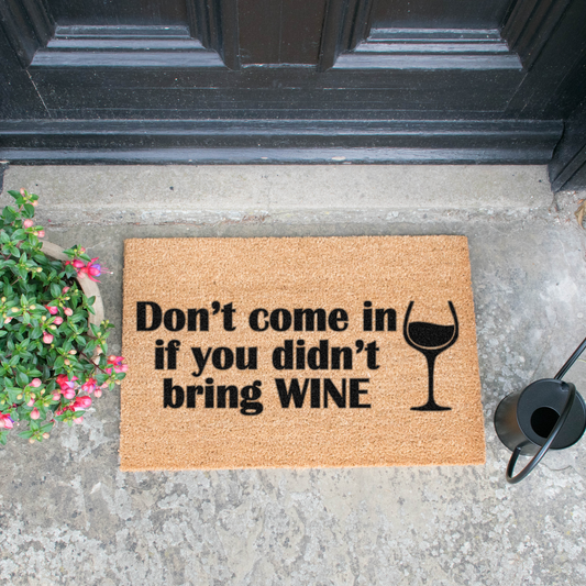 Without Wine Doormat-Kulani Home