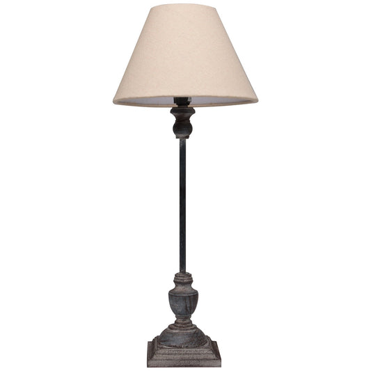 Wood Grey-Washed Table Lamp: A Timeless Masterpiece for Any Interior-Kulani Home