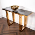 Zurich Gold Console Table-Kulani Home