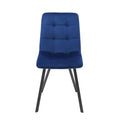 Navy Blue Velvet Chairs (Set of 2)