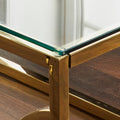 Inaya Glass Coffee Table in Gold