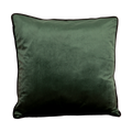 Emerald Velvet Cushion with Piped Detail