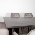 Grey Oak 4 Chair Dining Set