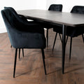 Grey Oak Extendable Dining Set with 4 Chairs