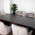 Walnut Veneer Dining Set with 6 Ascot Chairs