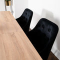 Oak Extendable Dining Table Set with 6 Chairs