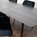 Grey Oak Extendable Dining Table Set with 6 Chairs