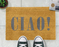 'CIAO!' Welcome Doormat In Grey
