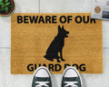 'Beware Of Our Guard Dog' Guardian German Shepherd Welcome Doormat