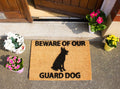 'Beware Of Our Guard Dog' Guardian German Shepherd Welcome Doormat
