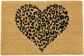 'Heartfelt Leopard Print' Welcome Doormat