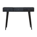Ash Black 3-Drawer Console Table