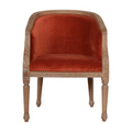 Crimson Velvet Accent Chair