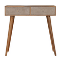 Champagne Cube Nordic Wood Console Table
