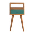 Teal Hand Painted Solid Wood Bedside Table