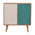 Teal and White Nordic Style Cabinet