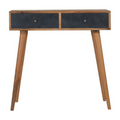 Nordic Oak-ish Navy Console Table