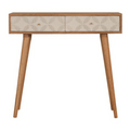 Nordic White Console Table: Chic Solid Wood