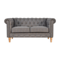Pewter Tweed Chesterfield 2 Seater Sofa: The Elegance of Country Style