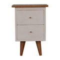 Nordic White Hand Painted Bedside Table
