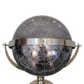 Black Globe with Chrome Frame