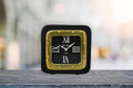 Black and Gold Small Table Clock