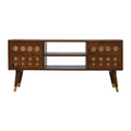 Brass Inlay Cut Out Media Console: A Stunning Addition to Your Living Space