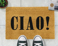 'CIAO!' Welcome Doormat In Black