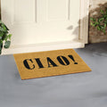 'CIAO!' Welcome Doormat In Black