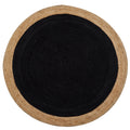 Charcoal-Centered Milano Jute Rug: Exquisite Décor Accent for Bedroom or Living Room