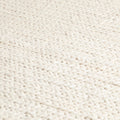 Cream Knitted Large Wool Rug