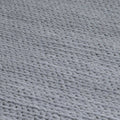 Large Knitted Grey Wool Rug