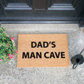 'Dad's Man Cave' Welcome Doormat for Dad's Ultimate Retreat