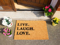 'Live, Laugh, Love' Embrace Joy and Laughter Welcome Doormat