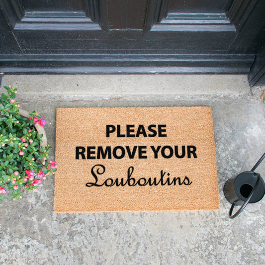 'Please Remove' Footwear Removal Solution Welcome Doormat