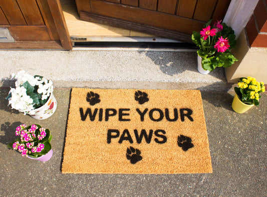 'Wipe Your Paws' Doggie Welcome Doormat